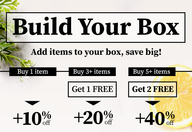 Truly Free Build Your Box. Add items, get free items +40% off