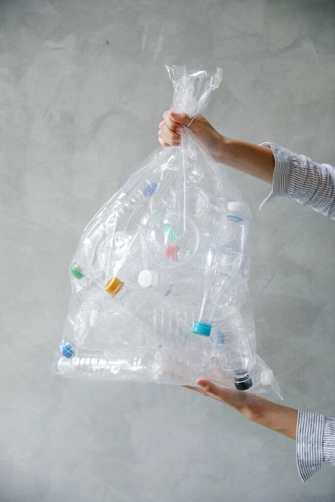 bottles in plastic bag